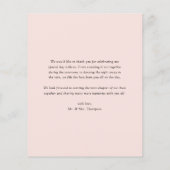 水の色のかわいらし庭の花結婚の感謝 (裏面)