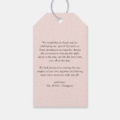 水の色のかわいらし庭の花結婚の感謝 ギフトタグ (裏面)