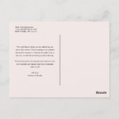 水の色のかわいらし庭の花結婚の感謝 ポストカード (裏面)