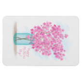 水の色のさくらんぼが母の日に咲く マグネット (横)