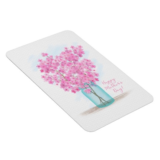 水の色のさくらんぼが母の日に咲く マグネット (右側)