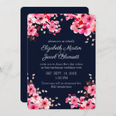 水の色のさくらんぼは仮想結婚の 招待状 (正面/裏面)