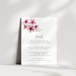 水の色のさくらんぼフラスゲスト詳細カード エンクロージャーカード