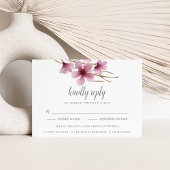 水の色のさくらんぼ花の食事の選択RSVP 出欠カード