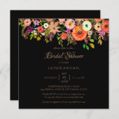 水の色のはっきりしたブライダルシャワーへの招待 招待状 (正面/裏面)