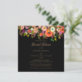 水の色のはっきりしたブライダルシャワーへの招待 招待状 (スタンド正面)