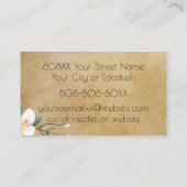 水の色のりんご花がパーチメント素朴に 名刺 (裏面)