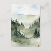 水の色のアウトドア結婚ジー エンクロージャーカード (裏面)