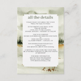 水の色のアウトドア結婚ジー エンクロージャーカード