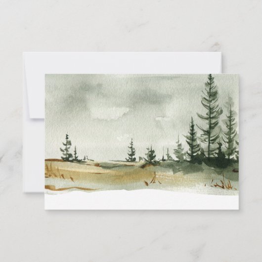 水の色のアウトドア結婚ジー 出欠カード (裏面)