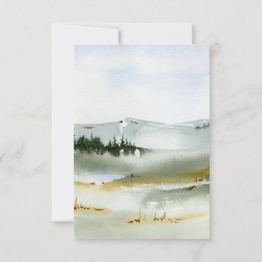 水の色のアウトドア結婚ジー 出欠カード (裏面)