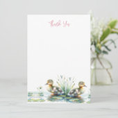 水の色のアヒルありがとう サンキューカード (スタンド正面)