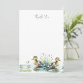 水の色のアヒルありがとう サンキューカード (スタンド正面)