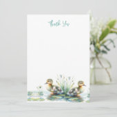 水の色のアヒルありがとう サンキューカード (スタンド正面)