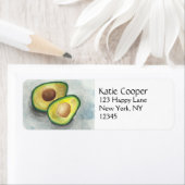 水の色のアボカド ラベル (インサイチュ)