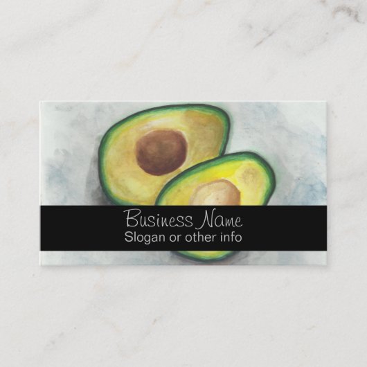 水の色のアボカド 名刺 (正面)