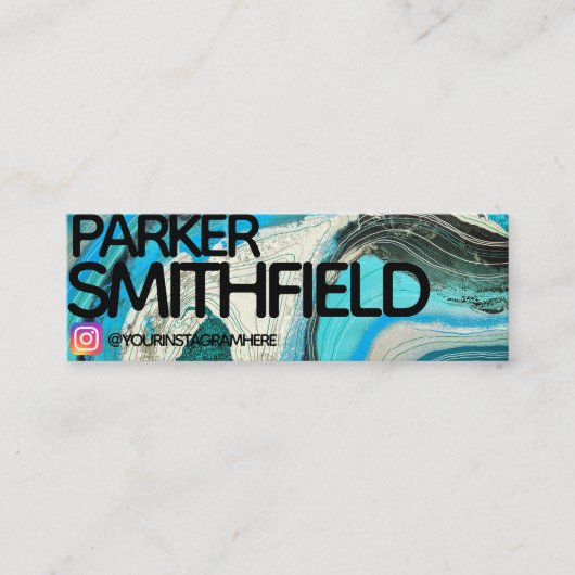 水の色のアートソーシャルメディ絵画アインスタグラム スキニー名刺 (正面)