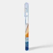 水の色のアートワーク帆船レガッタ Case-Mate iPhoneケース (裏面 / 左)