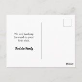 水の色のアート私たちは発表を移動 ポストカード (裏面)