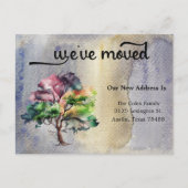 水の色のアート私たちは発表を移動 ポストカード (正面)