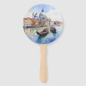 水の色のイタリアン宛先ヴェネツィア結婚ズ ハンドファン (裏面)