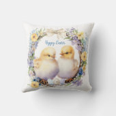 水の色のイースターチックパーソナライズされた クッション (裏面)