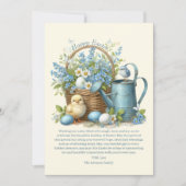 水の色のイースターチックパーソナライズされた シーズンカード (正面)