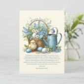 水の色のイースターチックパーソナライズされた シーズンカード (スタンド正面)