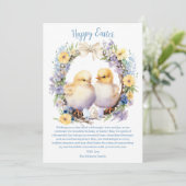 水の色のイースターチックパーソナライズされた シーズンカード (スタンド正面)