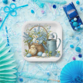 水の色のイースターチックパーソナライズされた ペーパープレート (パーティー)