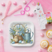 水の色のイースターチックパーソナライズされた ペーパープレート (パーティー)