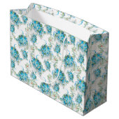 水の色のウミガメビーチクリスマス ラージペーパーバッグ (裏面アングル)