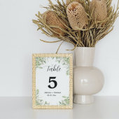 水の色のエカリプタス結婚の緑 テーブルナンバー