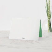 水の色のエバ絵画ーグリーンキャンドルクリスマス シーズンカード (裏面)