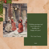 水の色のエラビクトリアンークリスマスホリデーカード シーズンカード