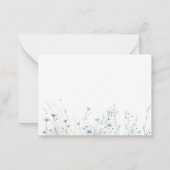水の色のエレガントベビーは開花の赤ちゃんシャワー ノートカード (裏面)