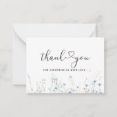 水の色のエレガントベビーは開花の赤ちゃんシャワー ノートカード (正面)