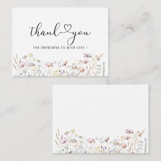 水の色のエレガントベビーは開花の赤ちゃんシャワー ノートカード (正面/裏面)