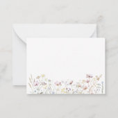 水の色のエレガントベビーは開花の赤ちゃんシャワー ノートカード (裏面)