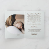 水の色のオッターとベビー、最初の母の日 カード (内部)