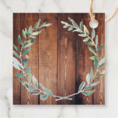 水の色のオリーブ葉の木結婚材の感謝 フェイバータグ (裏面)