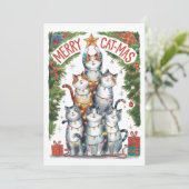 水の色のカおもしろいトマスメリークリスマスカード シーズンカード (スタンド正面)