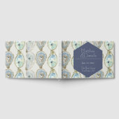 水の色のカキ結婚ーの – ほこりっぽい青 ゲストブック (全面)