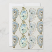 水の色のカキ結婚ーの – ほこりっぽい青 招待状 (裏面)