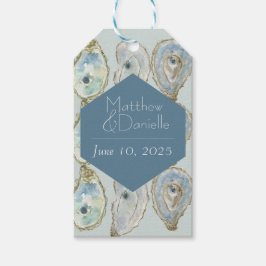 水の色のカキ結婚ー ギフトタグ
