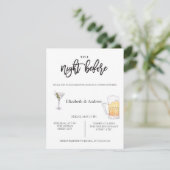 水の色のカクテル、ビアリハーサルディナー 招待状 (スタンド正面)