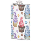 水の色のカップケーキカラフル フラスク (左)
