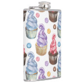 水の色のカップケーキカラフル フラスク (右)