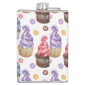水の色のカップケーキカラフル フラスク (裏面)