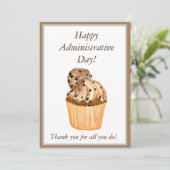 水の色のカップケーキ幸せな管理日 サンキューカード (スタンド正面)